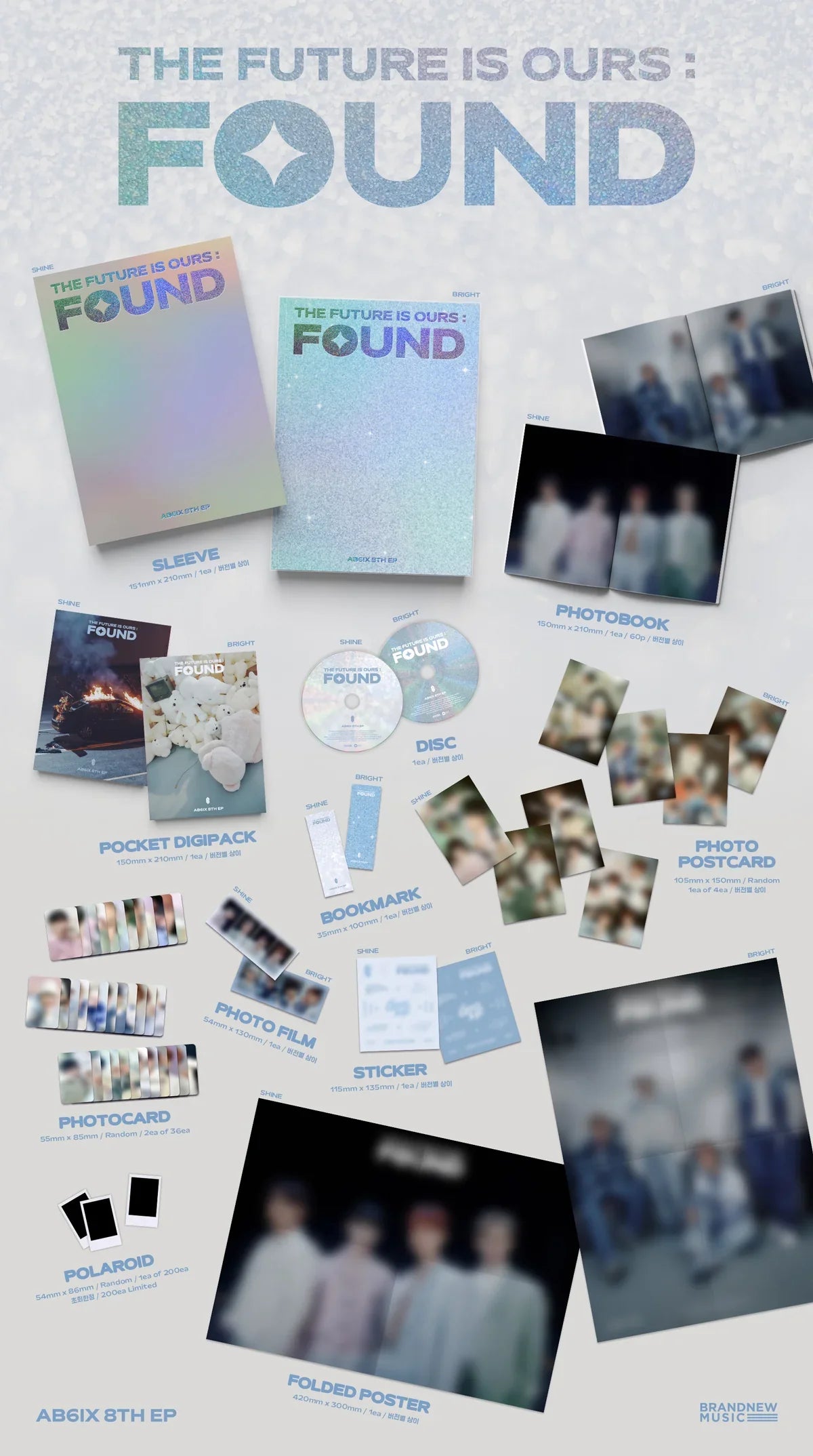 AB6IX - The Future Is Ours: Found 8th Ep Album (Withmuu Lucky Draw Event Random)