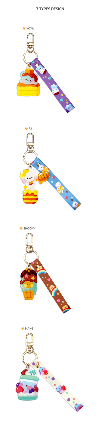 BTS x BT21 Sweetie Figure Acrylic Strap Keyring