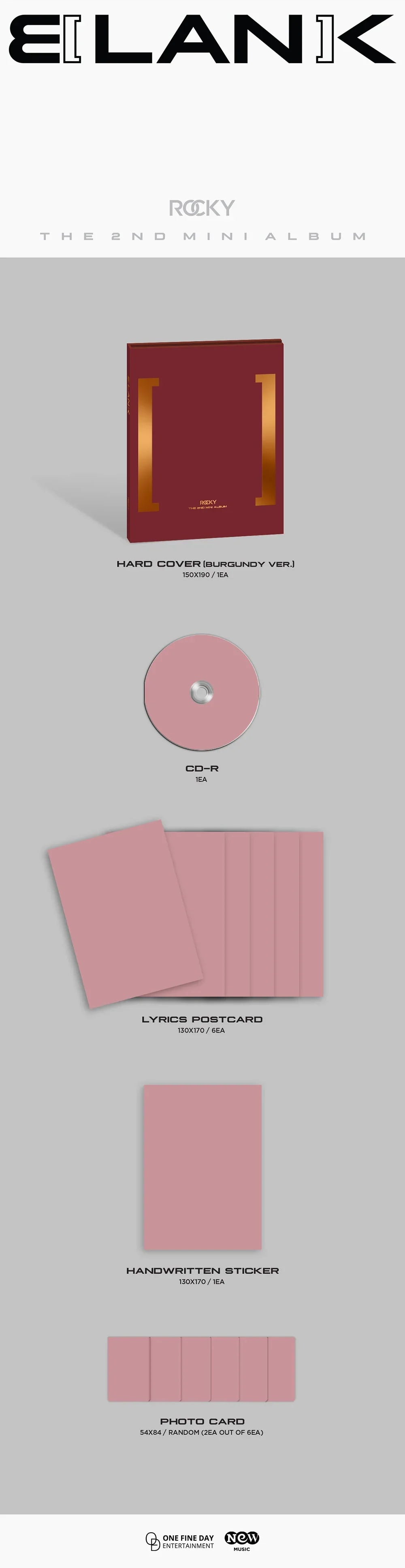 Rocky 2nd Mini Album- Blank (2 Version Set)