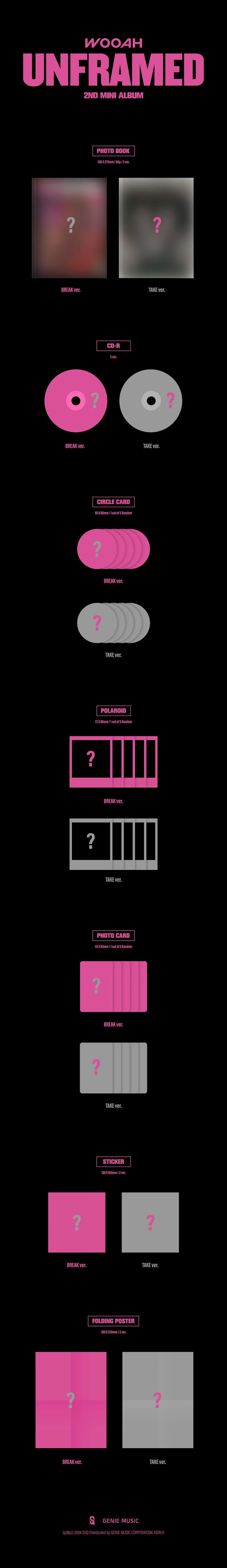 Wooah 2nd Mini Album - Unframed (Random)