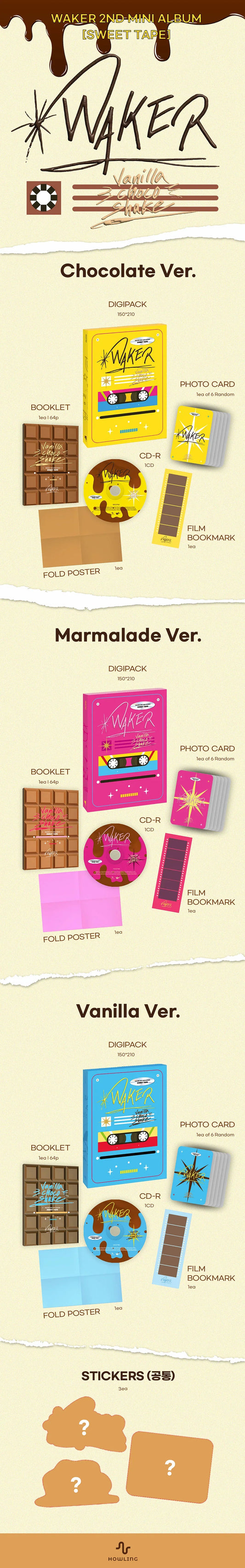Waker 2nd Mini Album - Sweet Tape