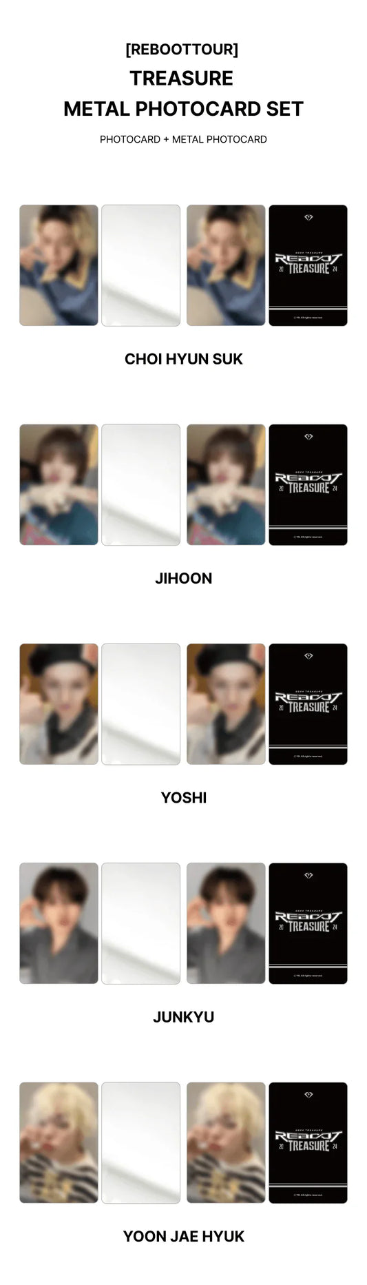 Treasure - Reboot 2024 Treasure Relay Tour Official MD Photocard Set