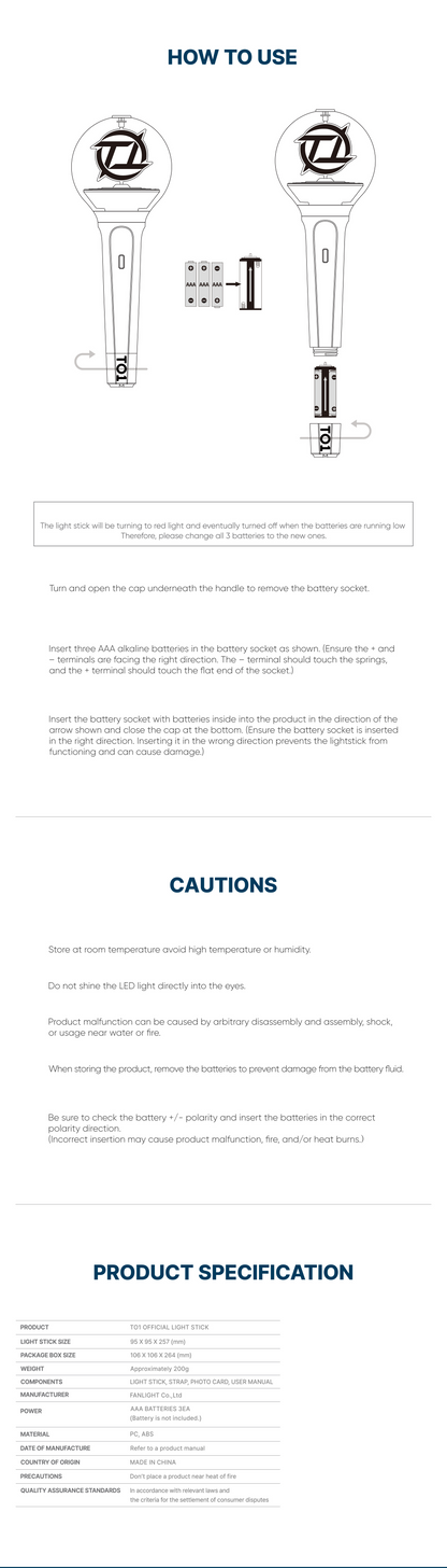 TO1 Official Light Stick