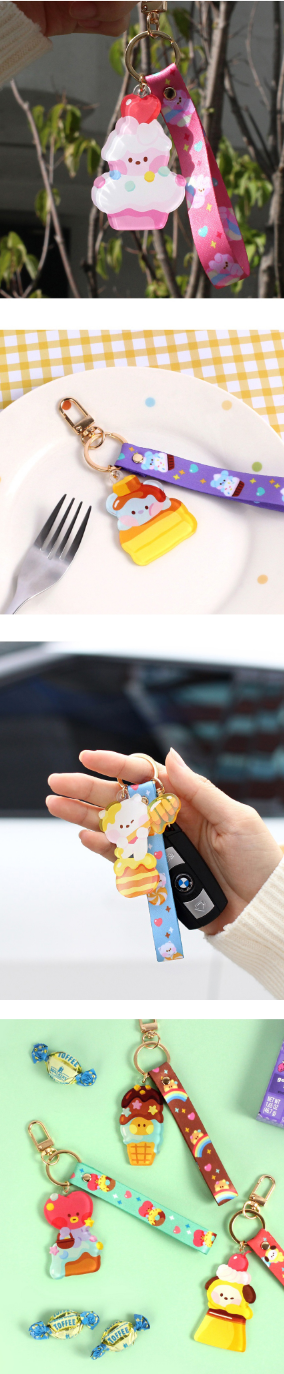 BTS x BT21 Sweetie Figure Acrylic Strap Keyring