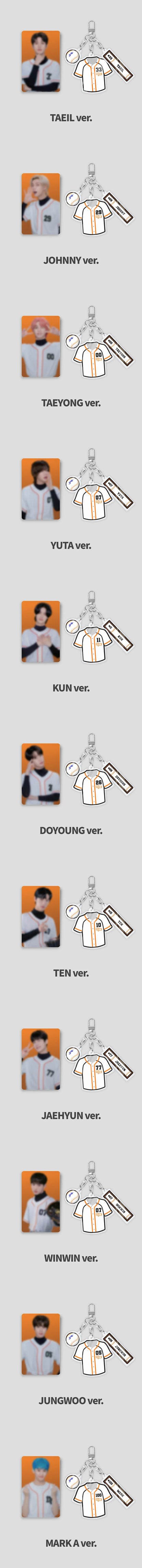 NCT - NCT Zone Official MD Acrylic Keyring + Photo Card Set Baseball Player Ver