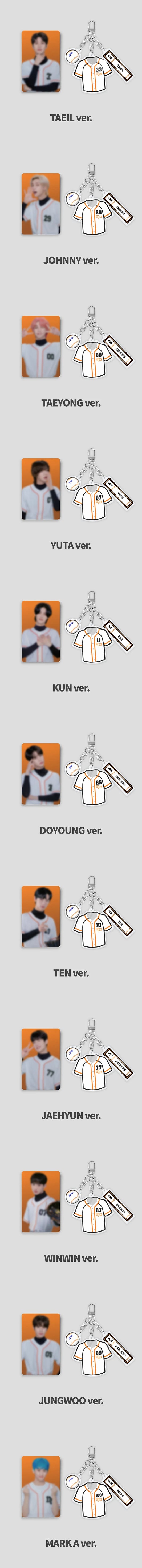 NCT - NCT Zone Official MD Acrylic Keyring + Photo Card Set Baseball Player Ver