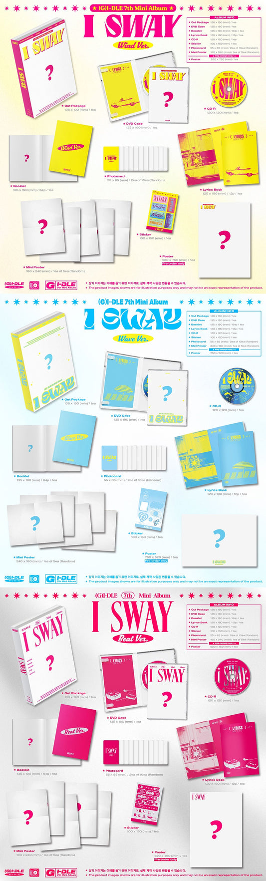 (G)I-DLE 7th Mini Album - I Sway (3 Version Set)