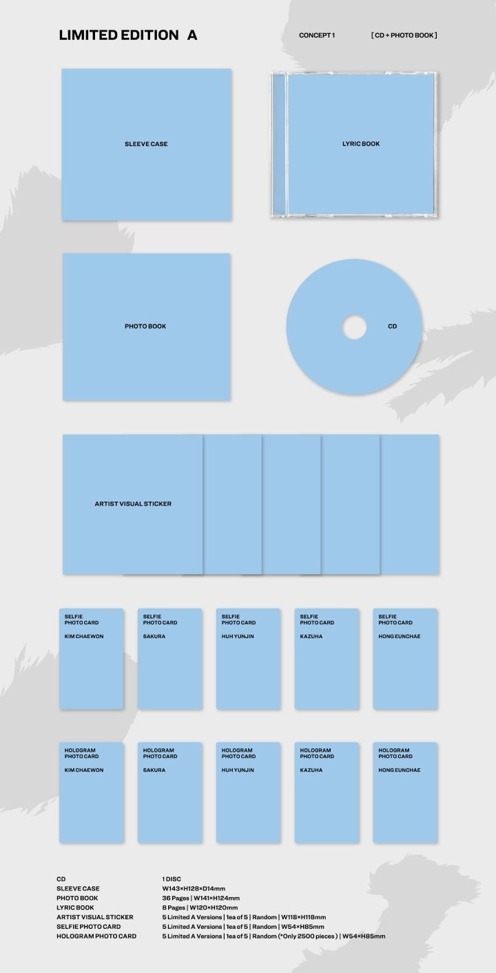 LE SSERAFIM 3rd Single Album - Crazy (Japan Album)