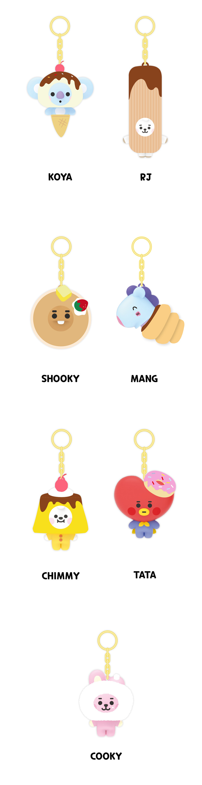 BTS x BT21 Baby Sweet Things Figure Keyring
