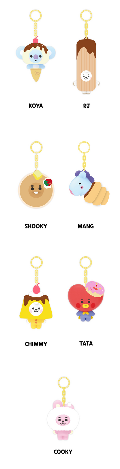 BTS x BT21 Baby Sweet Things Figure Keyring