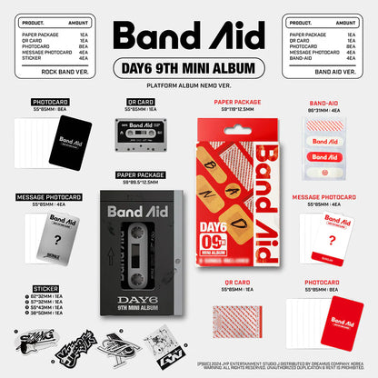 Day6 9th Mini Album - Band Aid (Platform Album Nemo Ver Random)