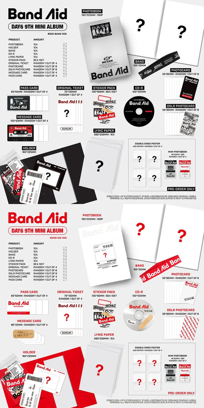 Day6 - Band Aid 9th Mini Album Standard (Random)