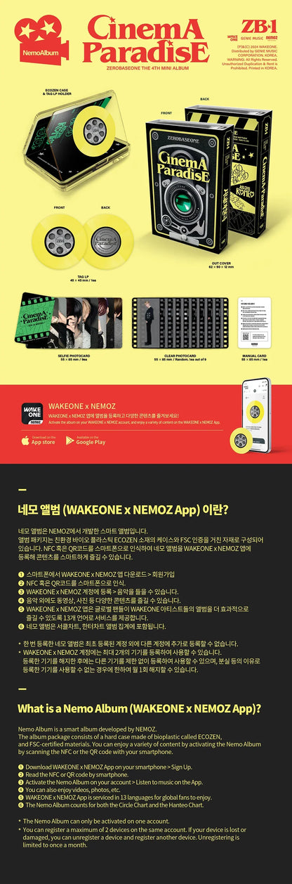 Zerobaseone - Cinema Paradise The 4th Mini Album (Film Ver)