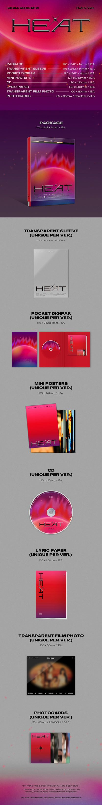 (G)I-DLE Special Album - Heat (Sleeve Ver.)