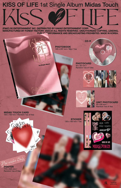 Kiss Of Life 1st Single Album - Midas Touch (Withmuu Luckydraw Photobook Set)
