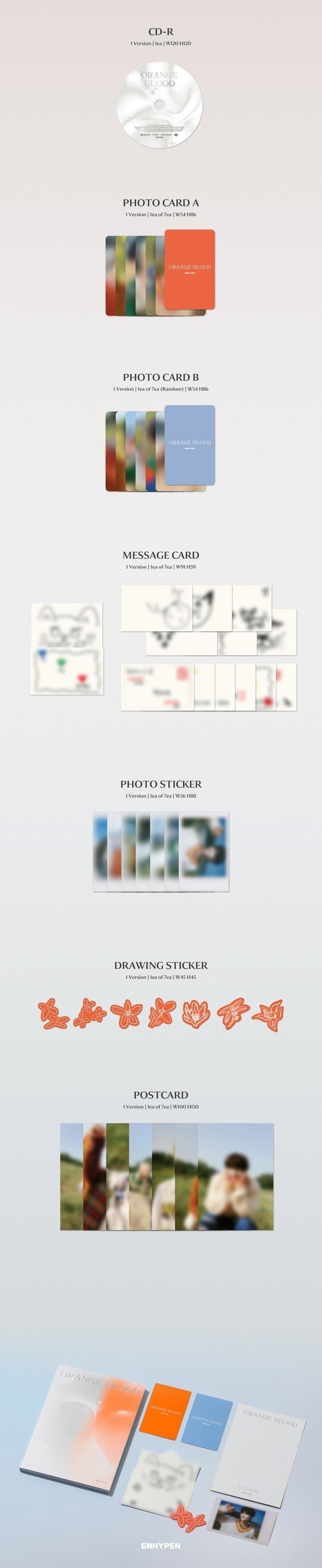 ENHYPEN 5th Mini Album - Orange Blood (Engene Ver.)
