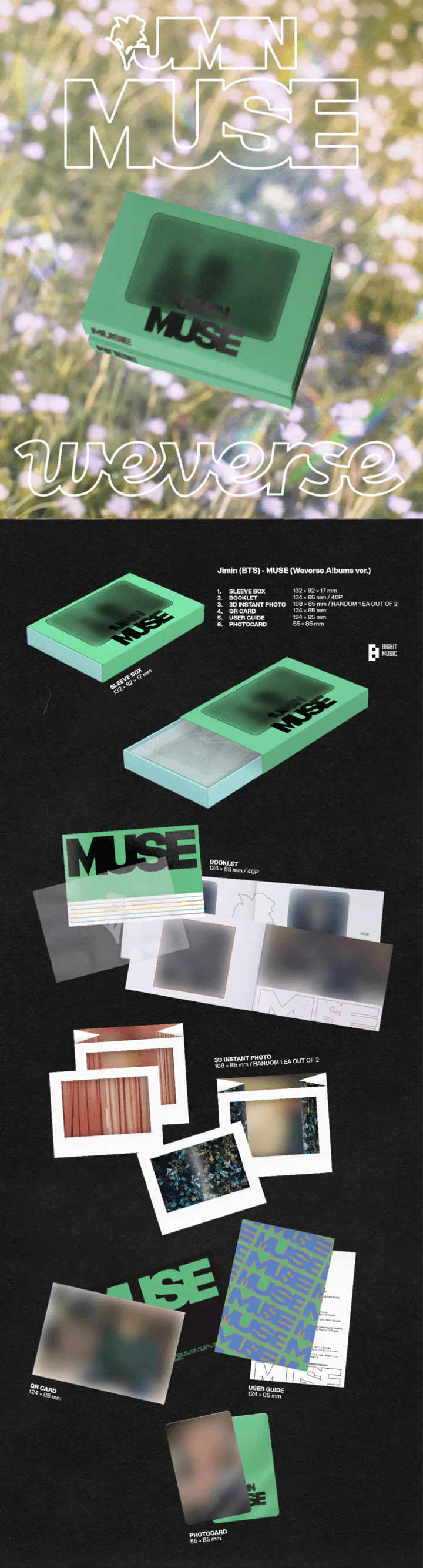 BTS Jimin Solo 2nd Album - Muse (With Special Gift)