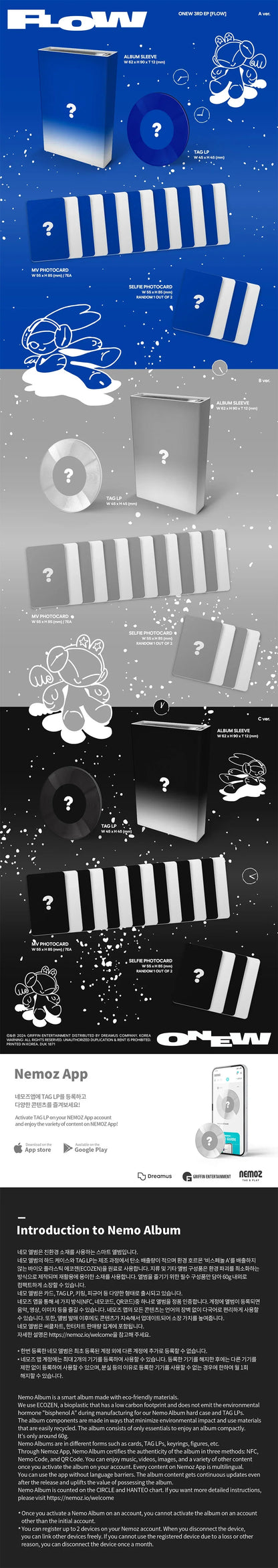 Onew 3rd Mini Album - Flow (Nemo Ver Random)