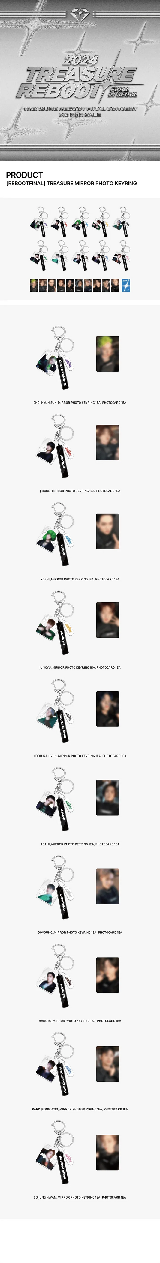 Treasure - Reboot Final In Seoul Official MD Mirror Photo Keyring