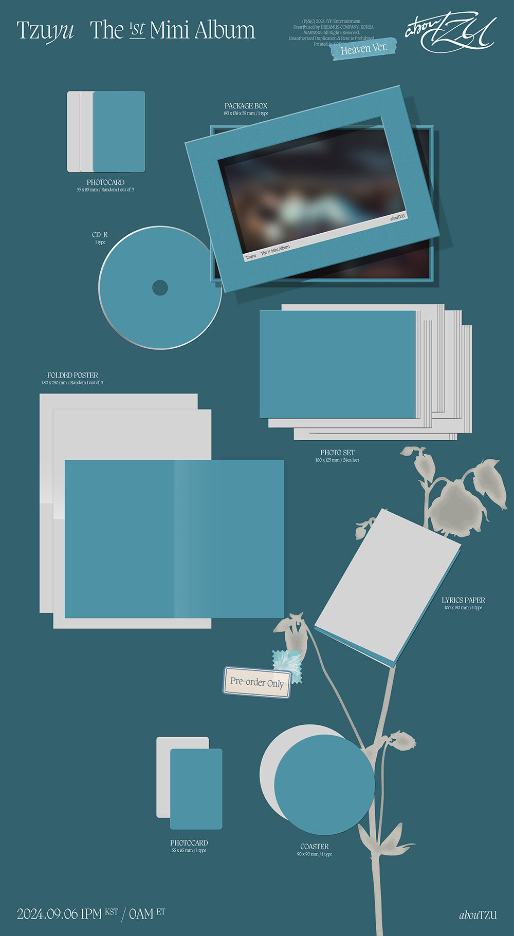 Twice Tzuyu 1st Mini Album - Aboutzu (Heaven Ver)