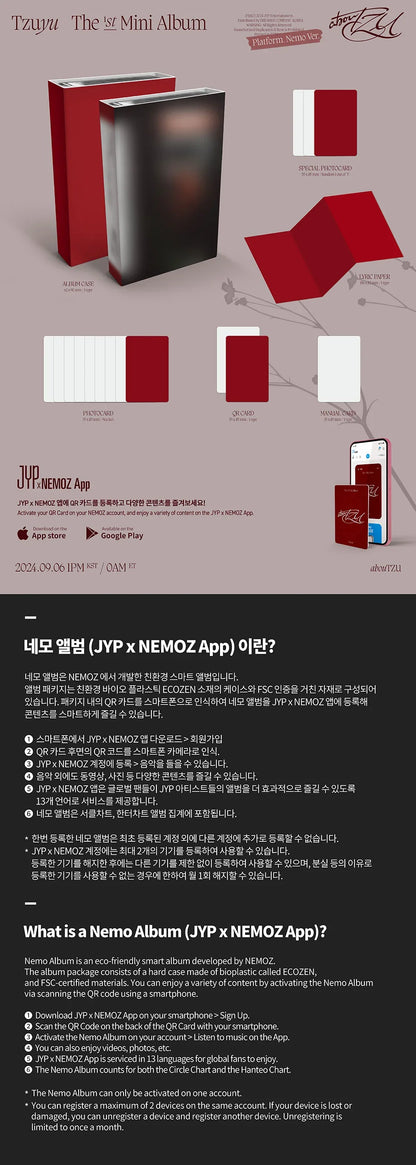 Twice Tzuyu 1st Mini Album - Aboutzu (Platform Nemo Ver)