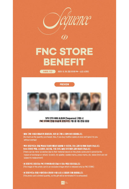 SF9 13Th Mini Album - Sequence