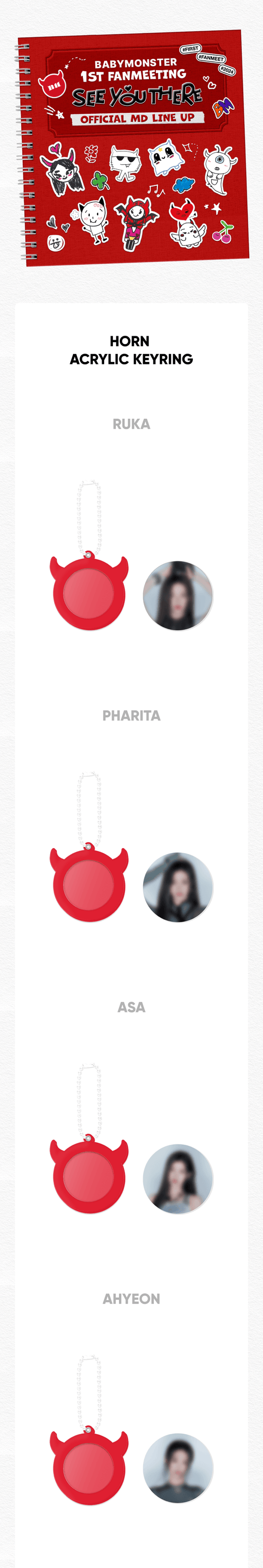 BabyMonster - See You There Official MD Acrylic Keyring